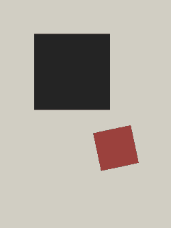 Red square and black square